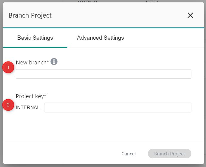 Branch Project - Basic Settings