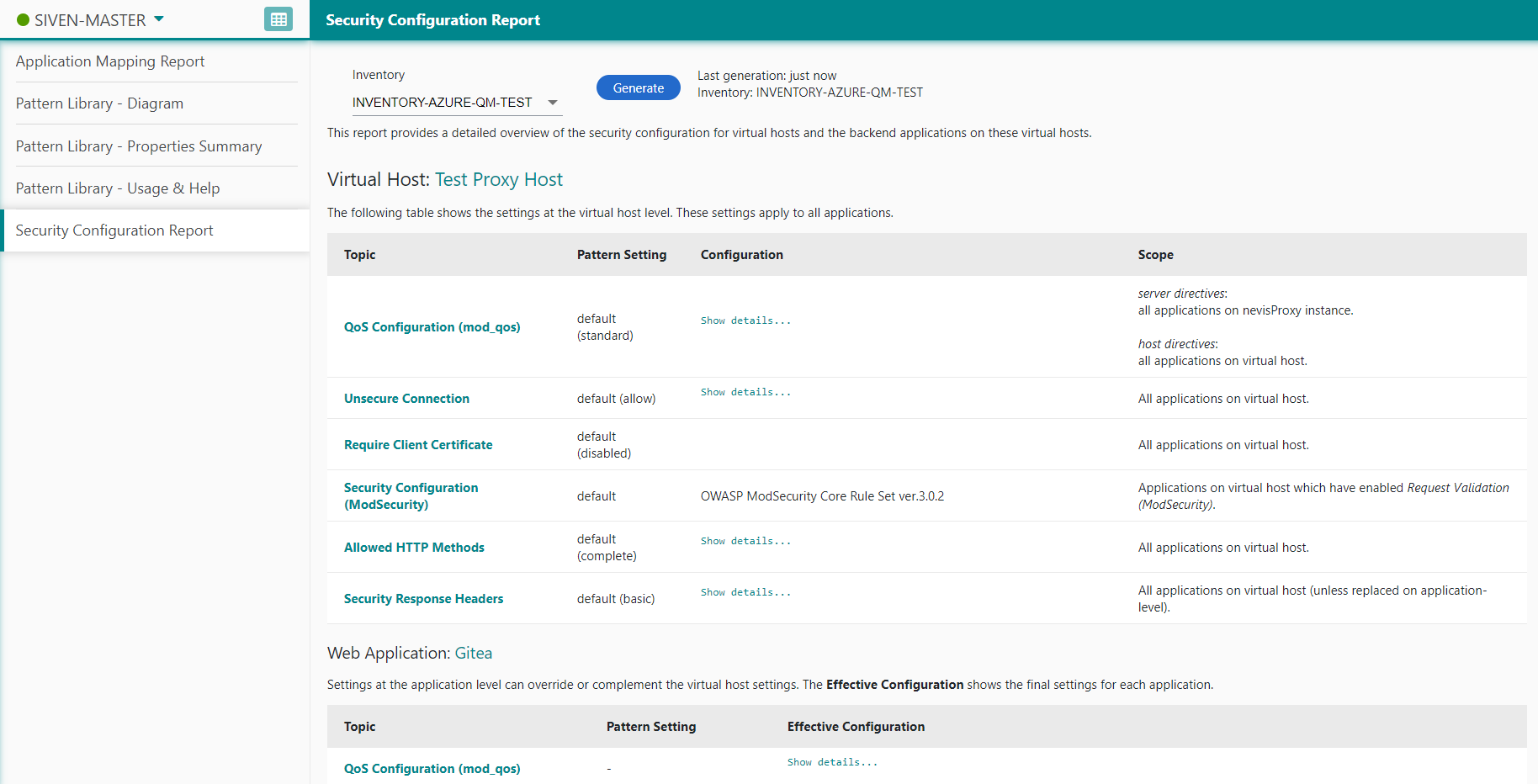 Security Configuration Report - Example
