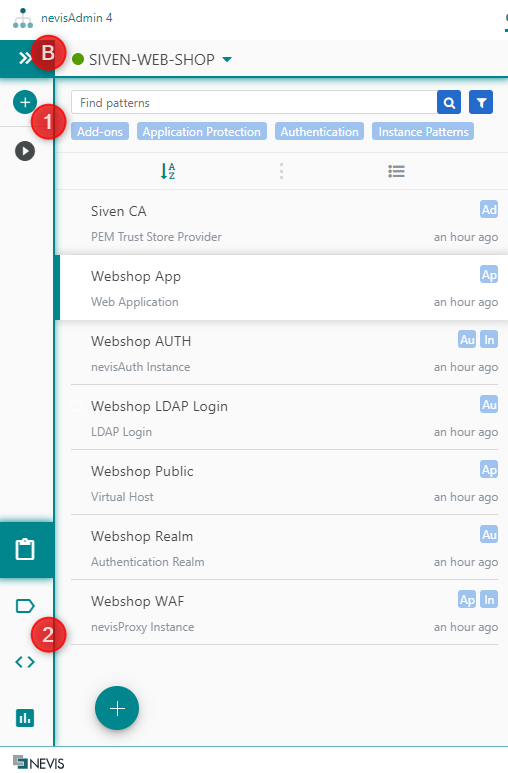 Sidebar menu