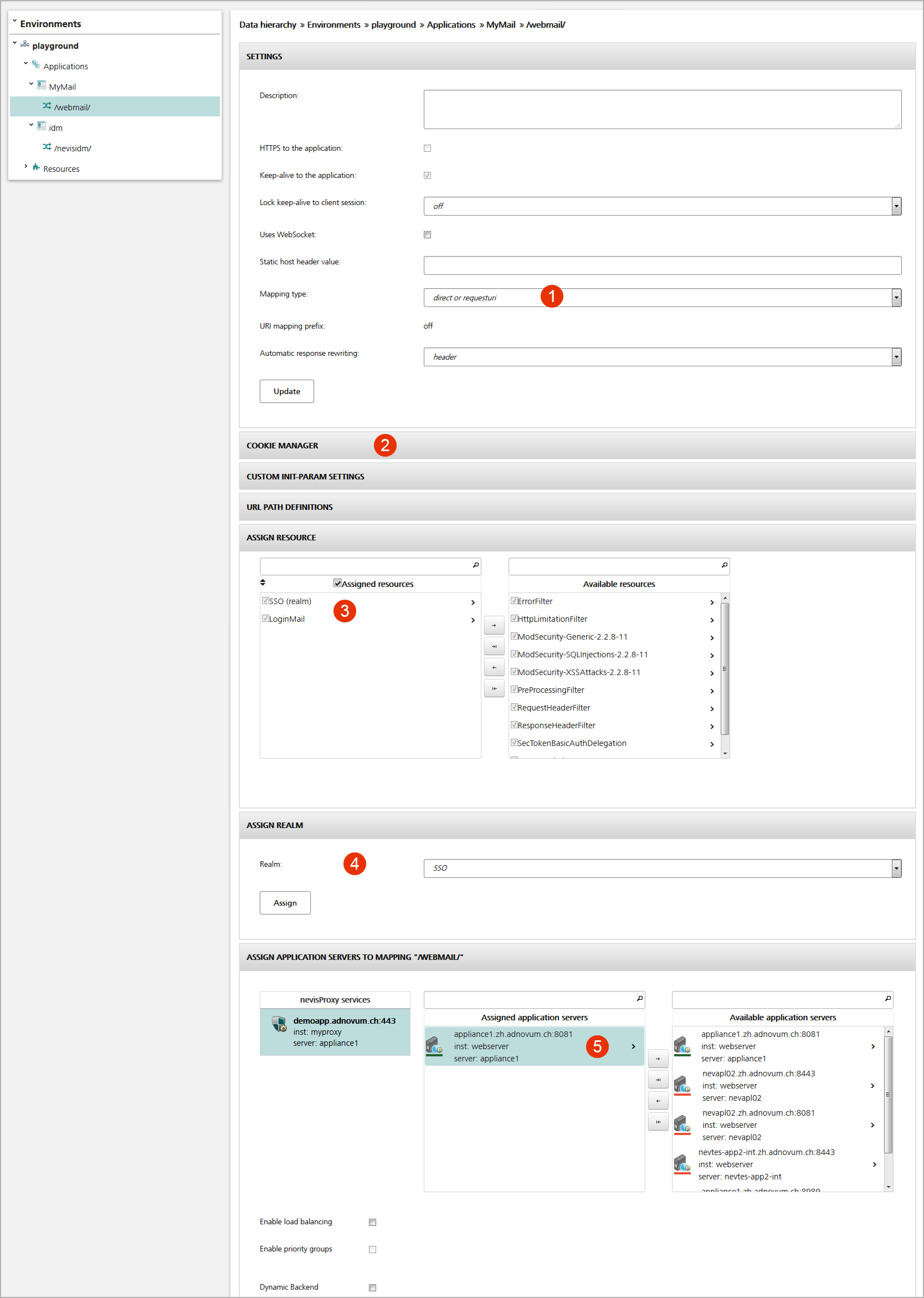 Sample mapping view