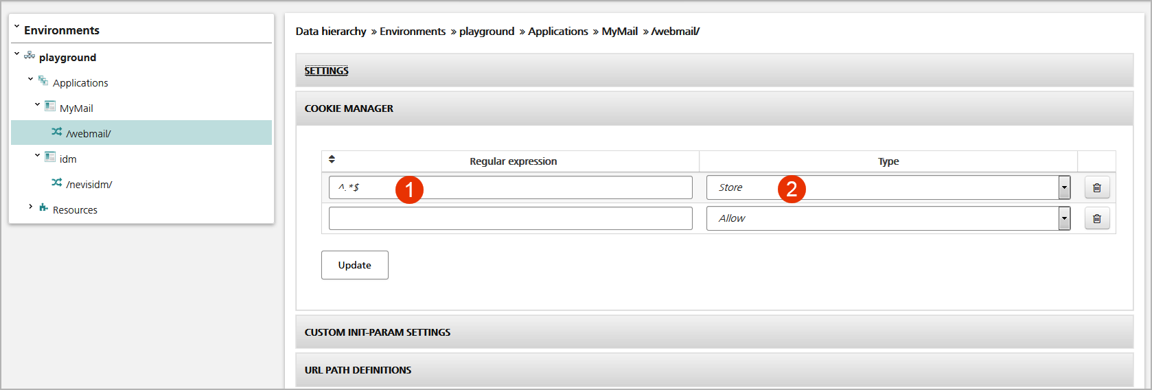 Cookie Manager panel view