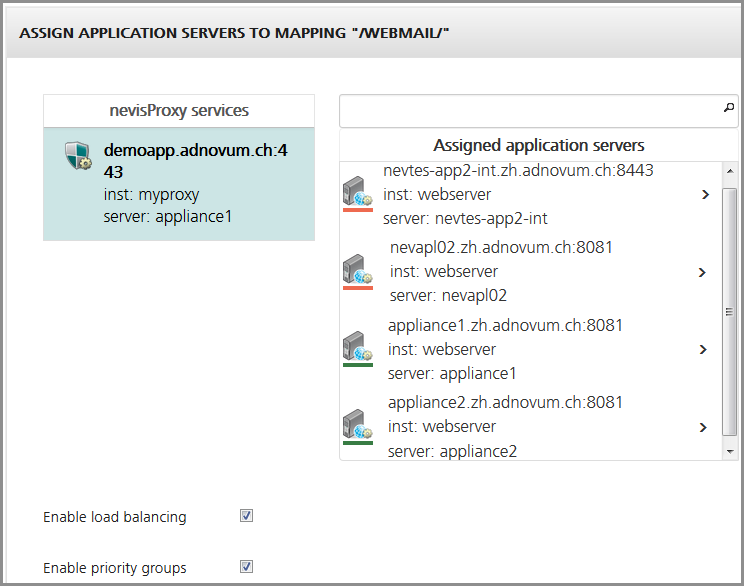 Enabling load balancing with priority groups