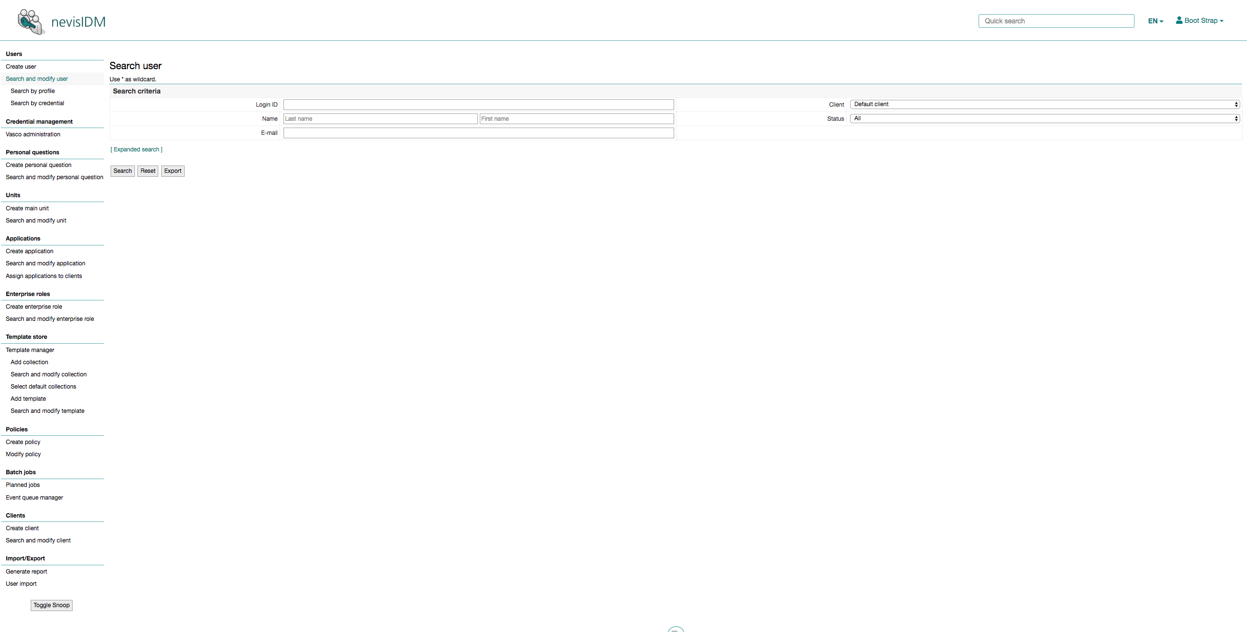 nevisIDM Web Application - Boostrap upgrade to 4
