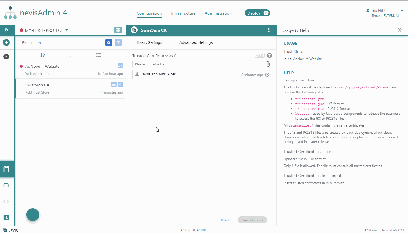 How to add a nevisProxy pattern