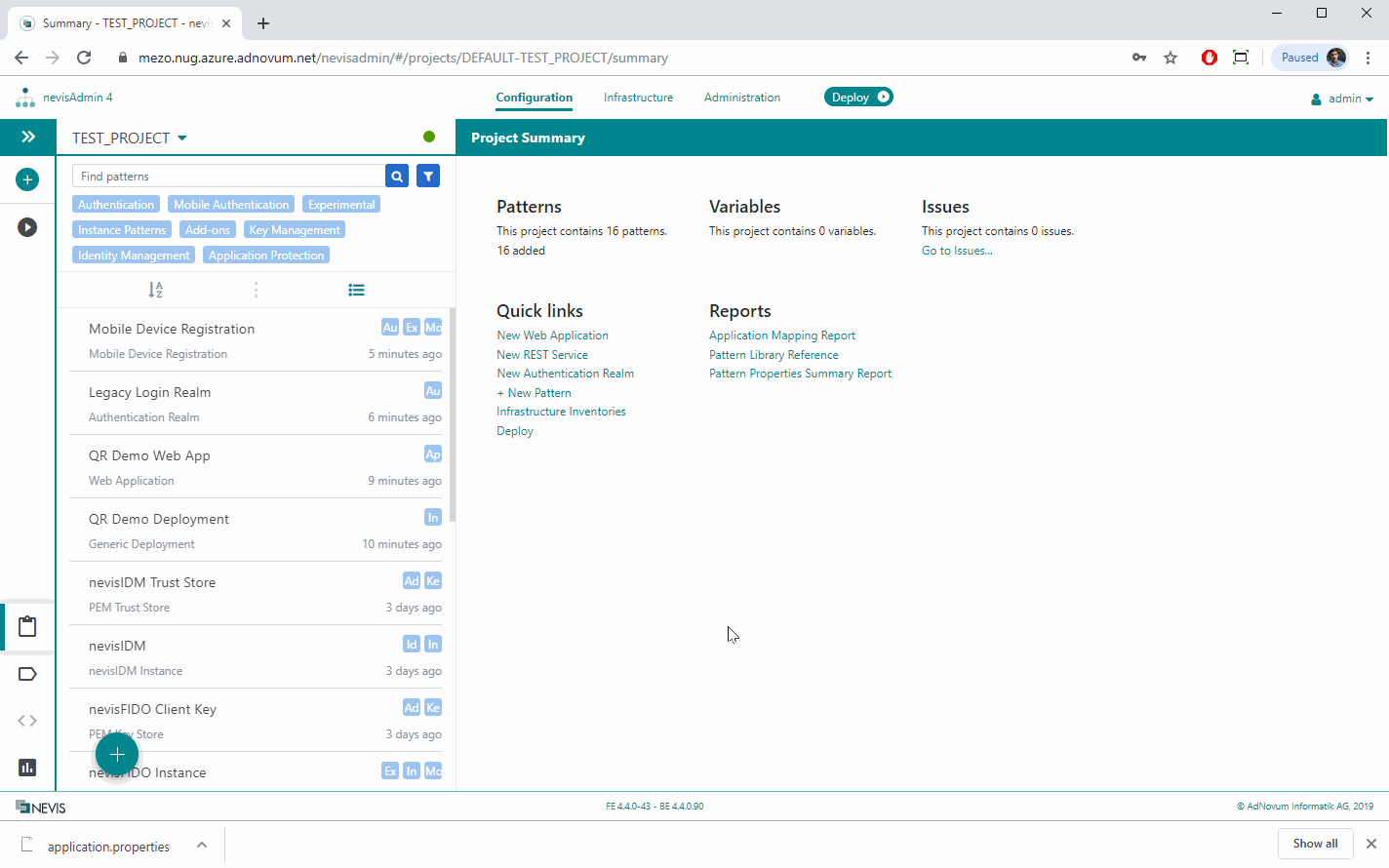 How to configure in-band authentication protecting a REST service