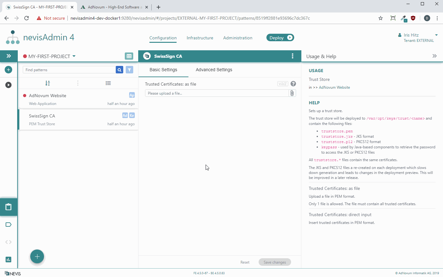 How to export CA and import to trust store
