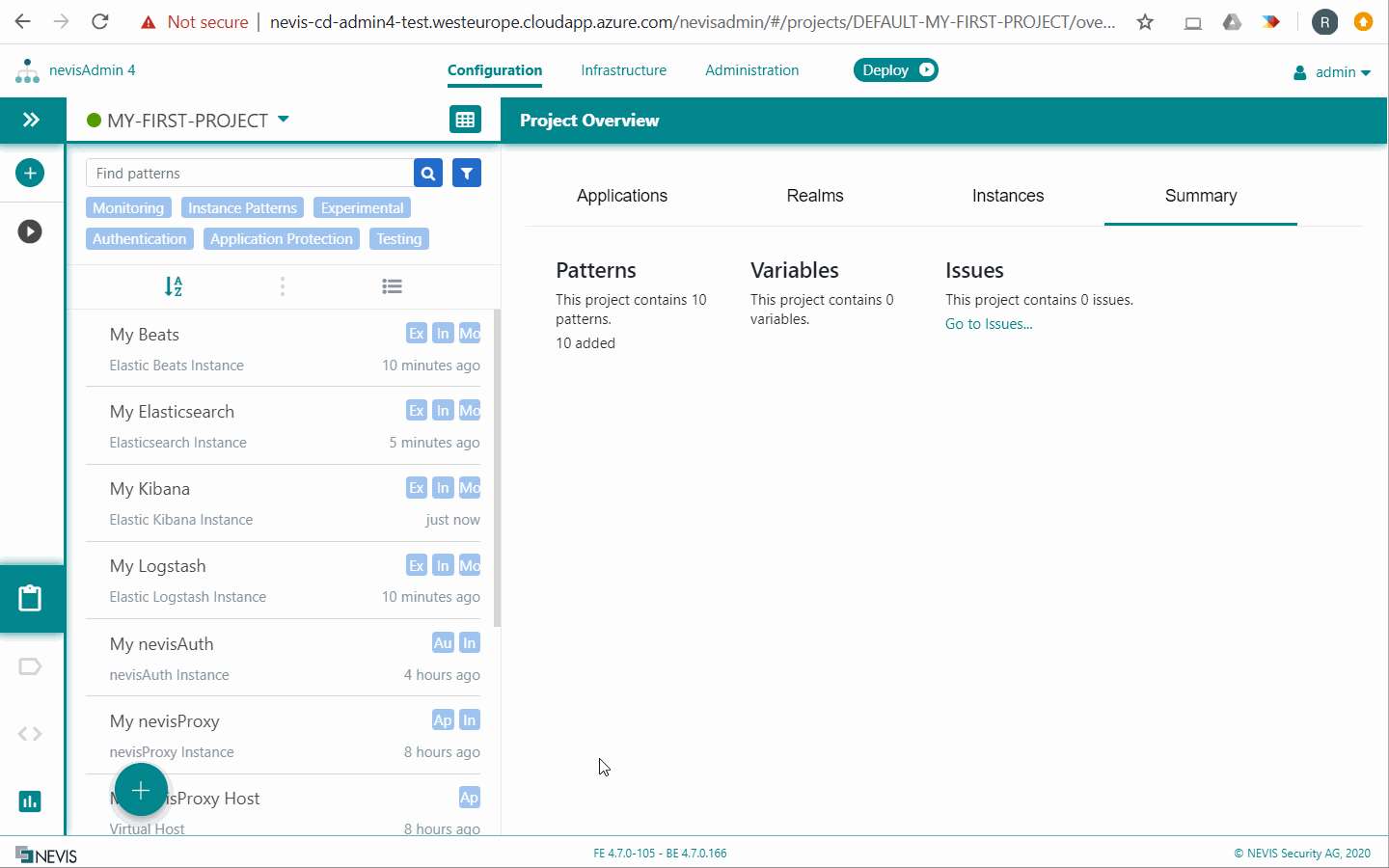 How to add an Elastic Kibana Web Application instance