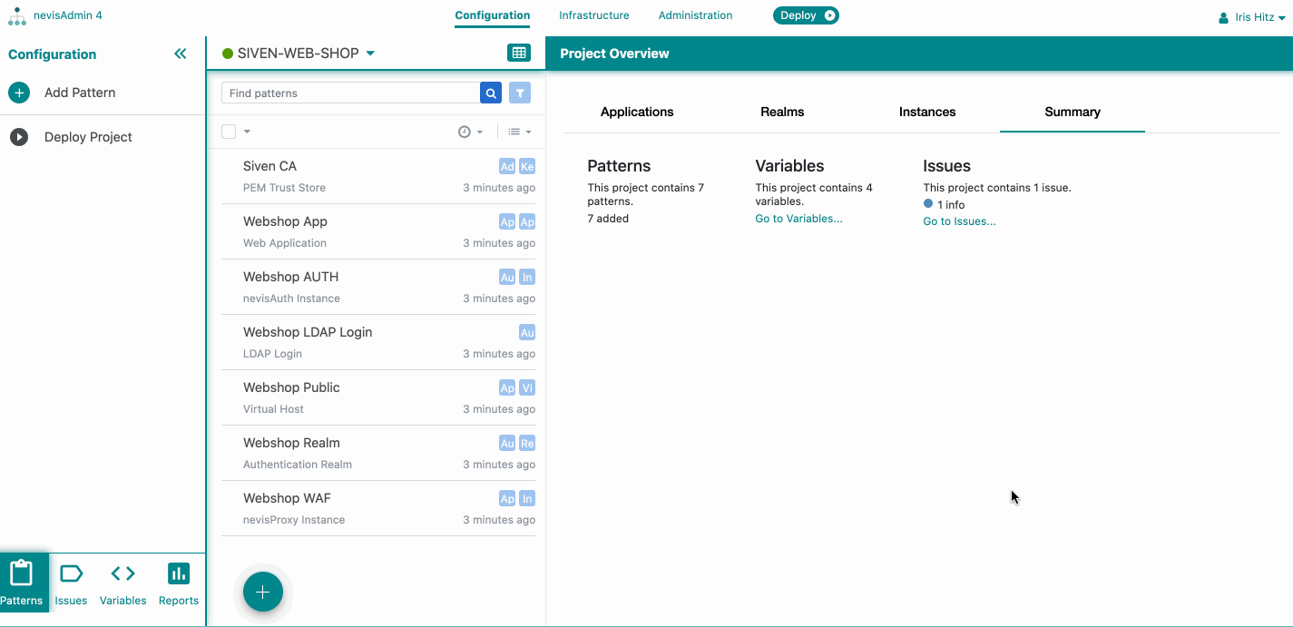 How to create labels for a single pattern