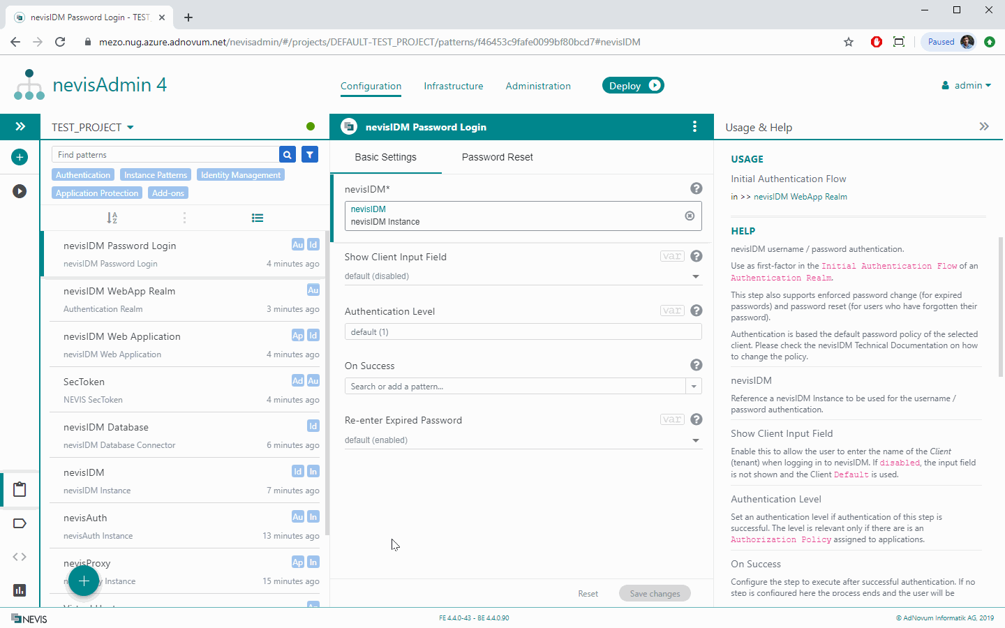 How to create a nevisFIDO instance