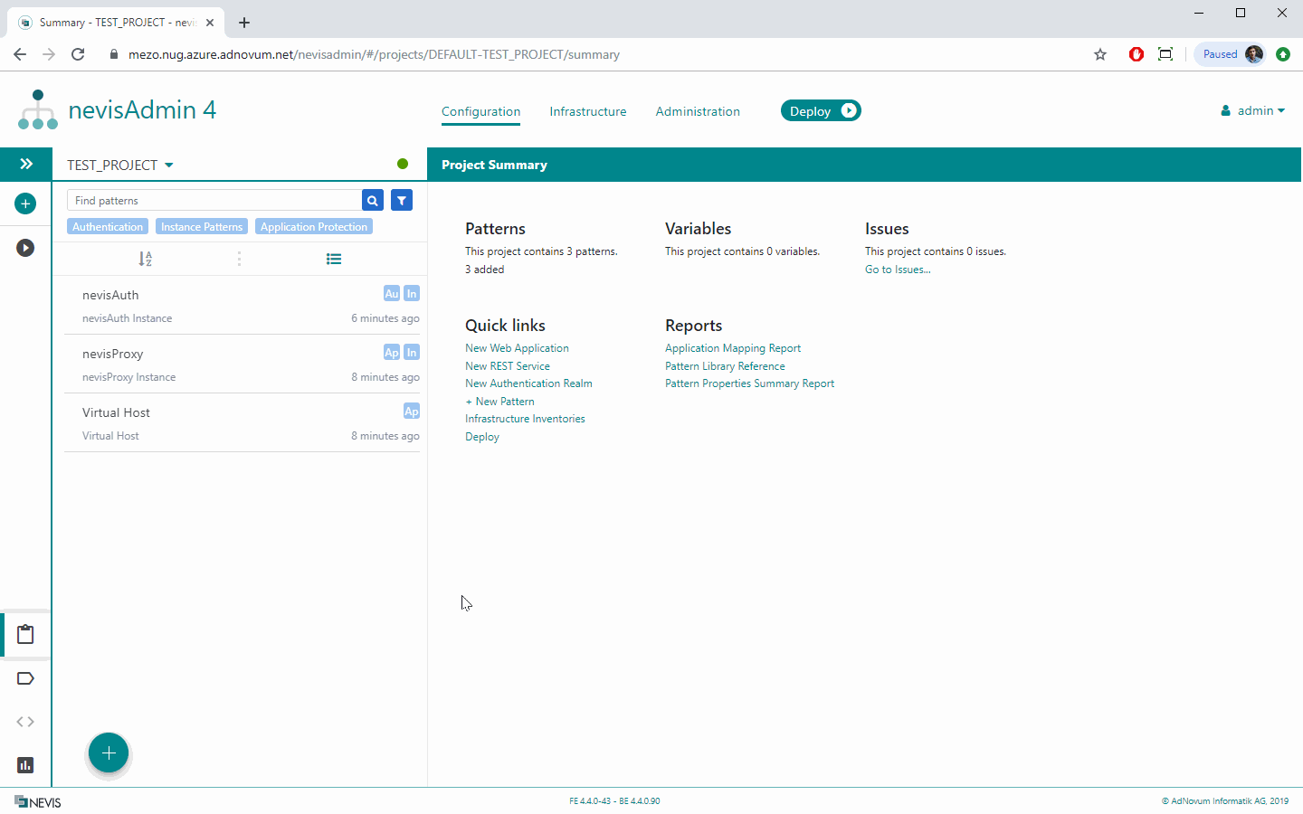 How to create a nevisIDM instance