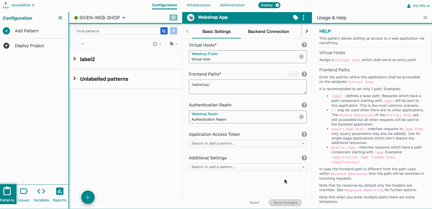 How to remove labels from multiple patterns